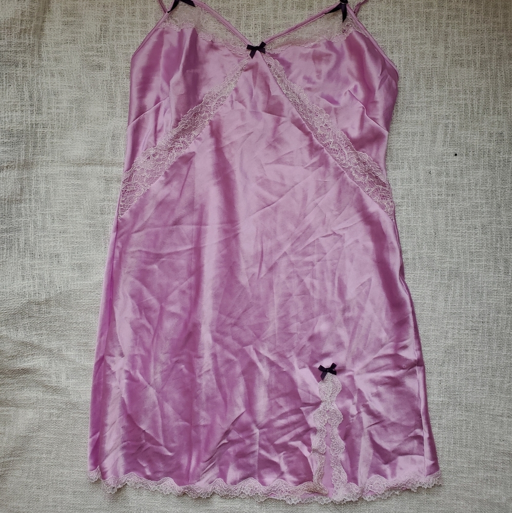 Lavender satin slip